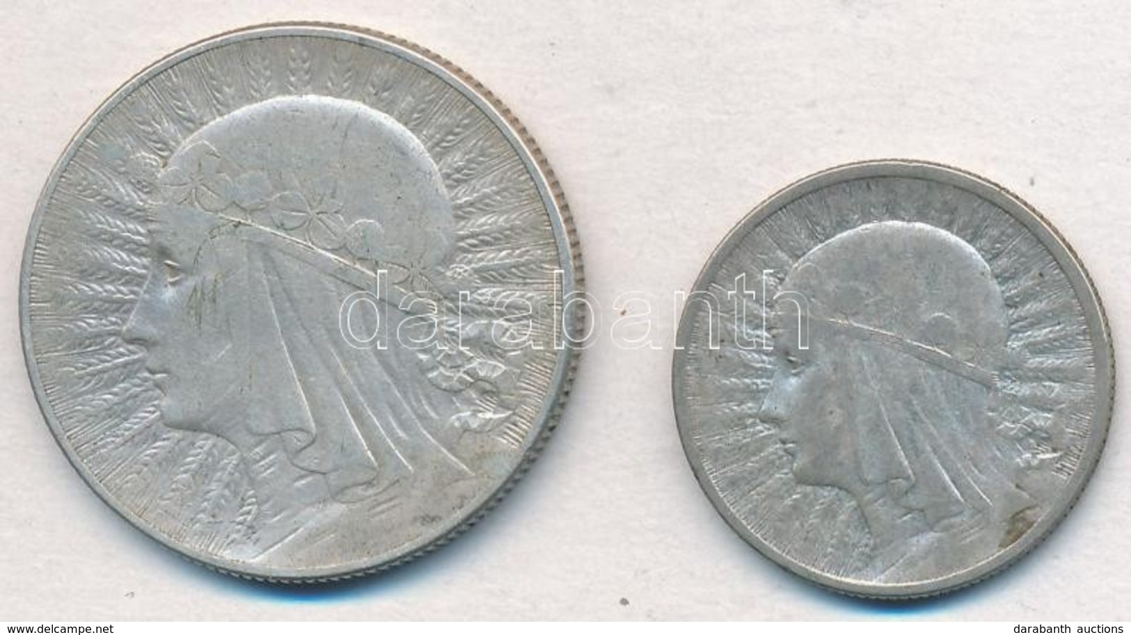 Lengyelország 1932. 2Zl Ag + 1933. 5Zl Ag T:2,2-
Poland 1932. 2 Zlote Ag + 1933. 5 Zlotych Ag C:XF,VF - Non Classés