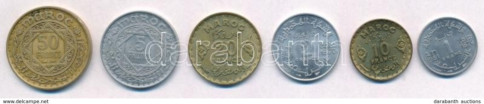 Marokkó 1951-1952. 1Fr-50Fr (6xdiff) T:2
Morocco 1951-1952. 1 Franc - 50 Francs (6xdiff) C:XF - Non Classés