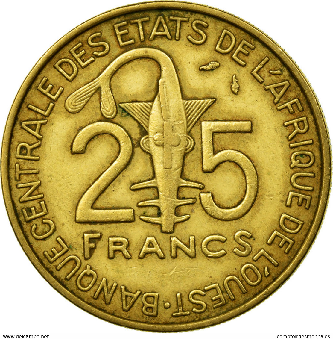 Monnaie, West African States, 25 Francs, 1984, Paris, TB+, Aluminum-Bronze, KM:9 - Ivory Coast