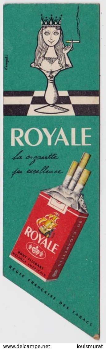 Marque Page - Cigarettes - Royale La Cigarette Par Excellence - Disque Bleu Gauloises - Régie Française Des Tabacs - Autres Accessoires