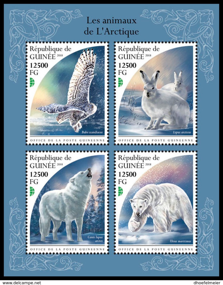 GUINEA REP. 2018 **MNH Arctic Animals Arktische Tiere Animaux De Arctique M/S - OFFICIAL ISSUE - DH1847 - Faune Arctique