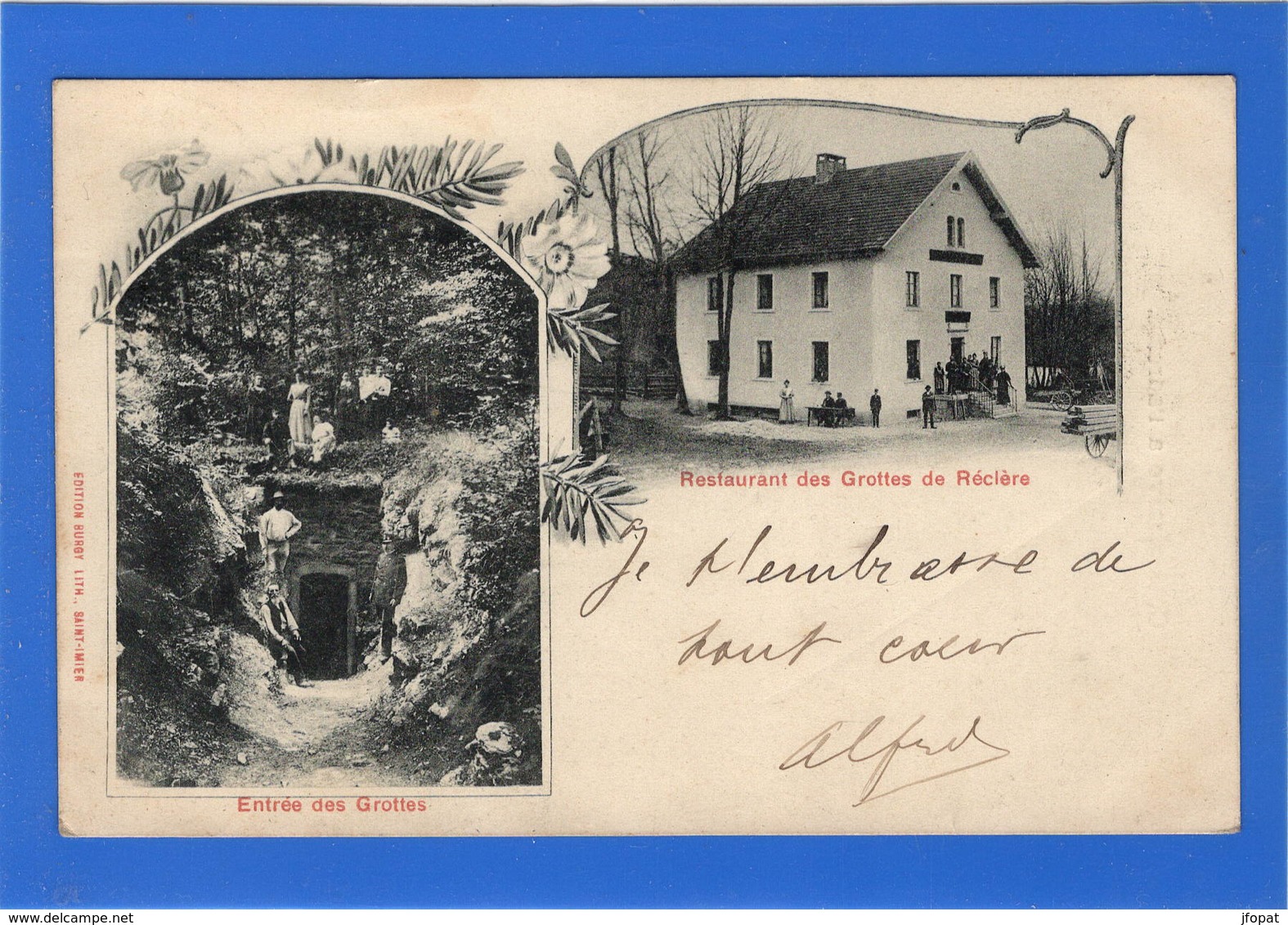 SUISSE - Restaurant Des Grottes De Récière (proche De Damvant), Pionnière (voir Descriptif) - Damvant