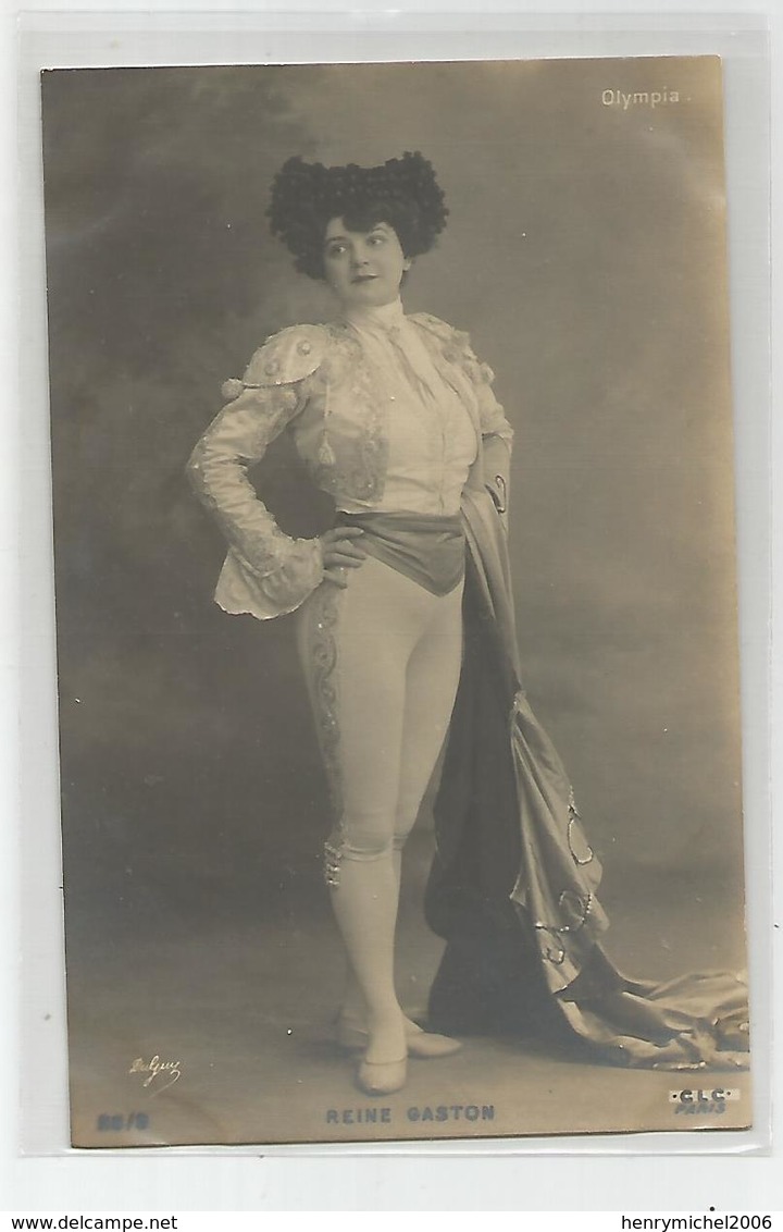 Cpa Fantaisie Artiste Femme Reine Gaston  De L'olympia Photo Clc  Paris - Cabarets