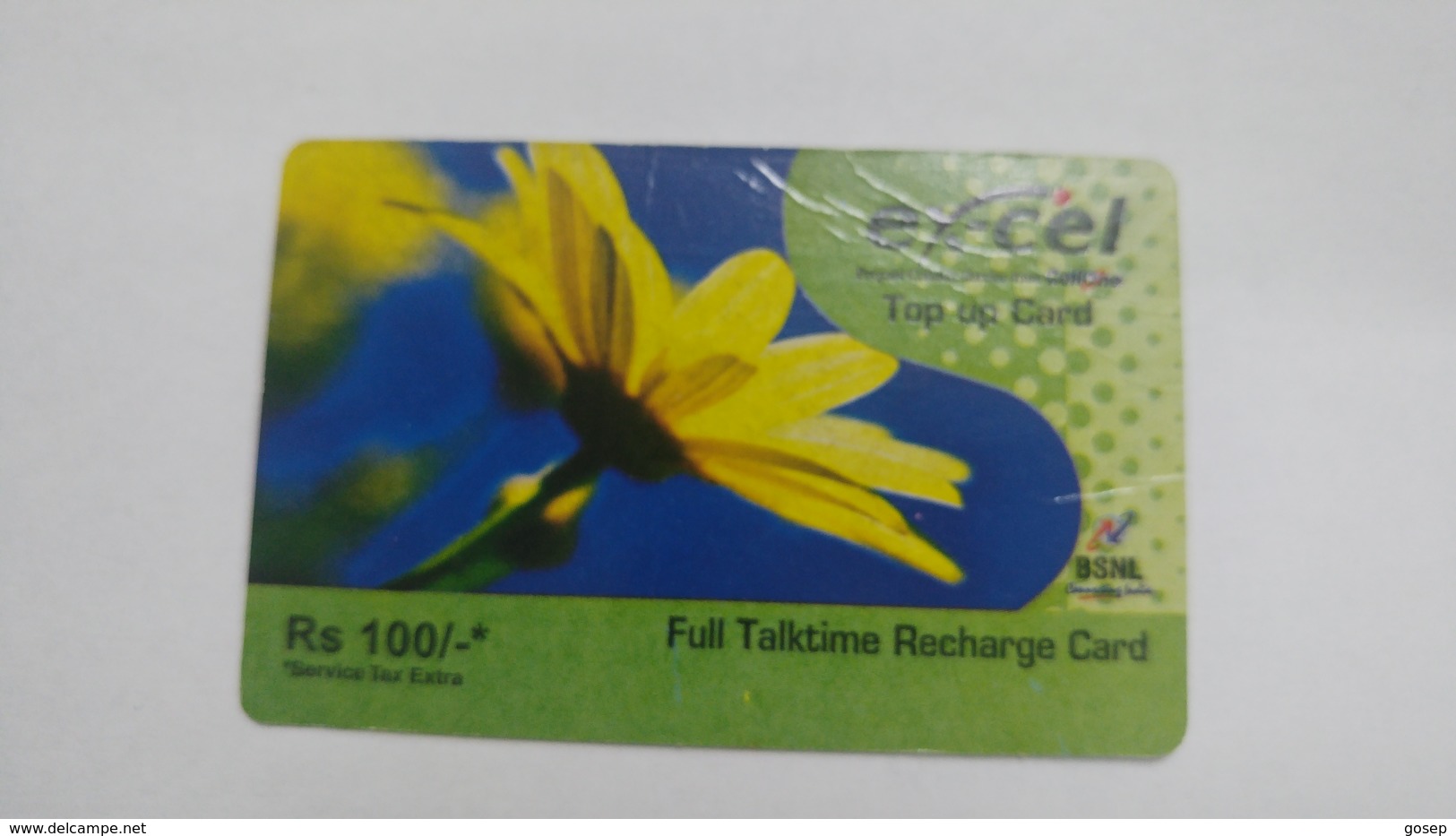 India-BSNL-ex-cel Recharge Card-(14a)-(rs.100)-(30.6.2008)-prepiad Card-used+1 Card Prepiad Free - Indien