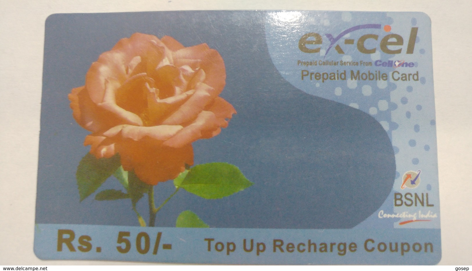 India-BSNL-ex-cel Recharge Card-(15)-(rs.50)-(31.3.2009)-prepiad Card-used+1 Card Prepiad Free - India