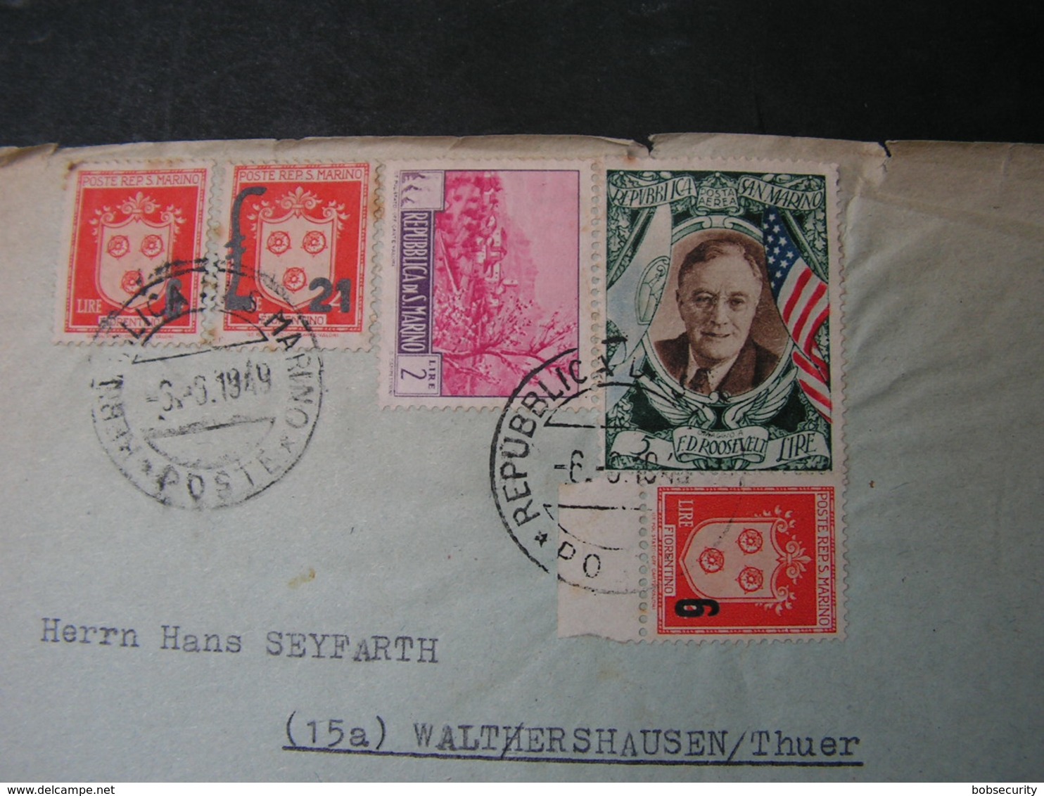 Mobaco Cv. 1949 - Storia Postale