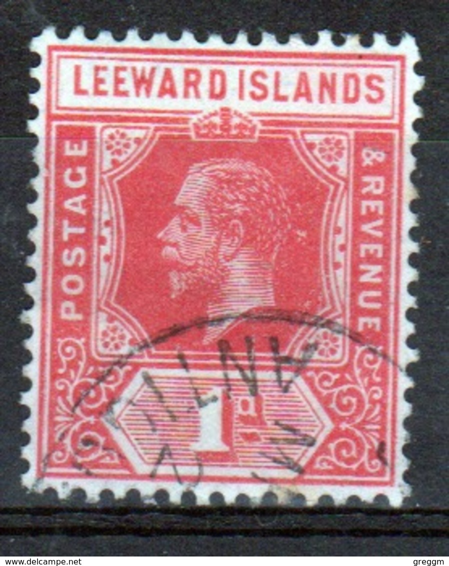 Leeward Islands 1912 Edward VII 1d Red Single Definitive Stamp. - Leeward  Islands