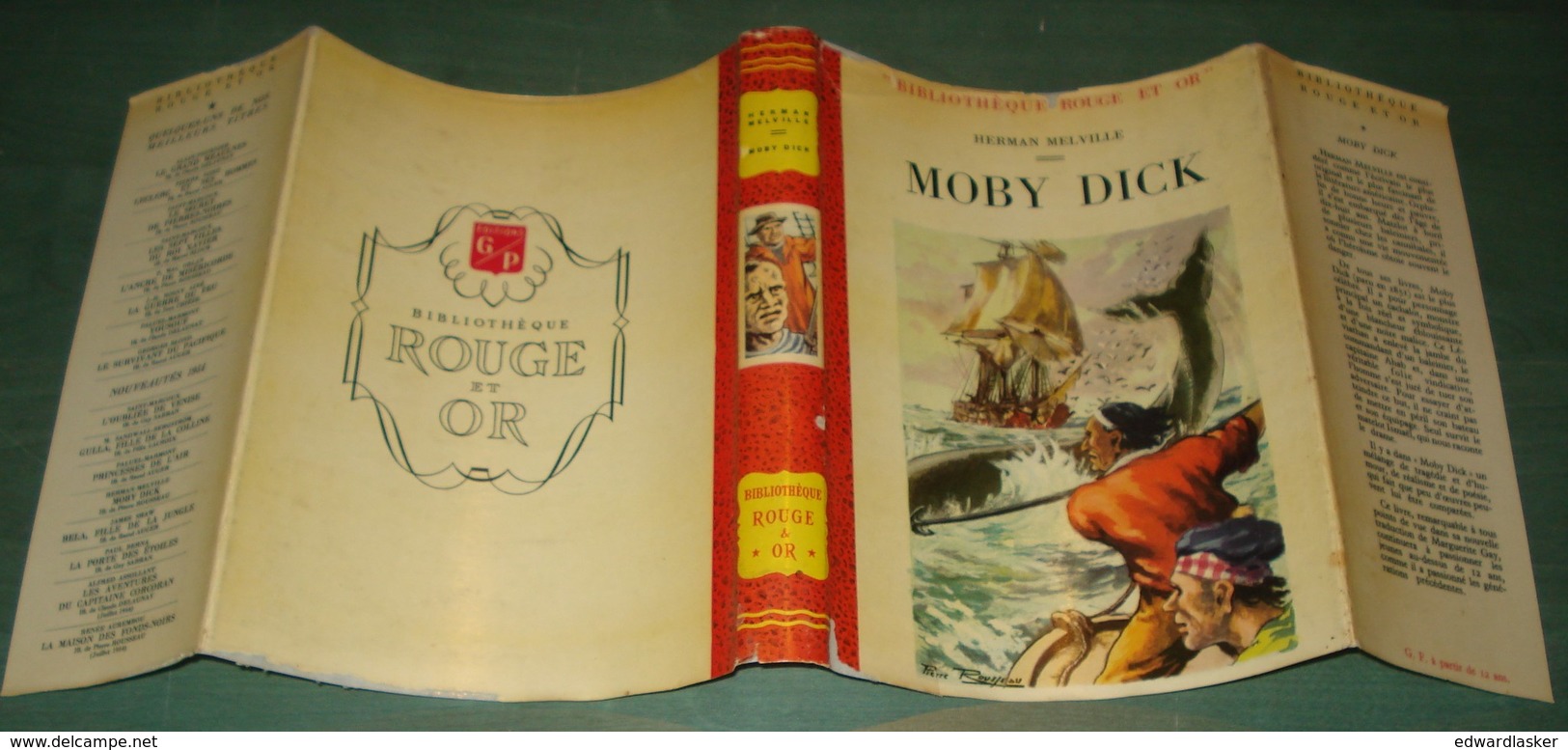 Bibl. ROUGE ET OR N°72 : MOBY DICK //Herman Melville - 1954 - Pierre Rousseau - Bibliotheque Rouge Et Or