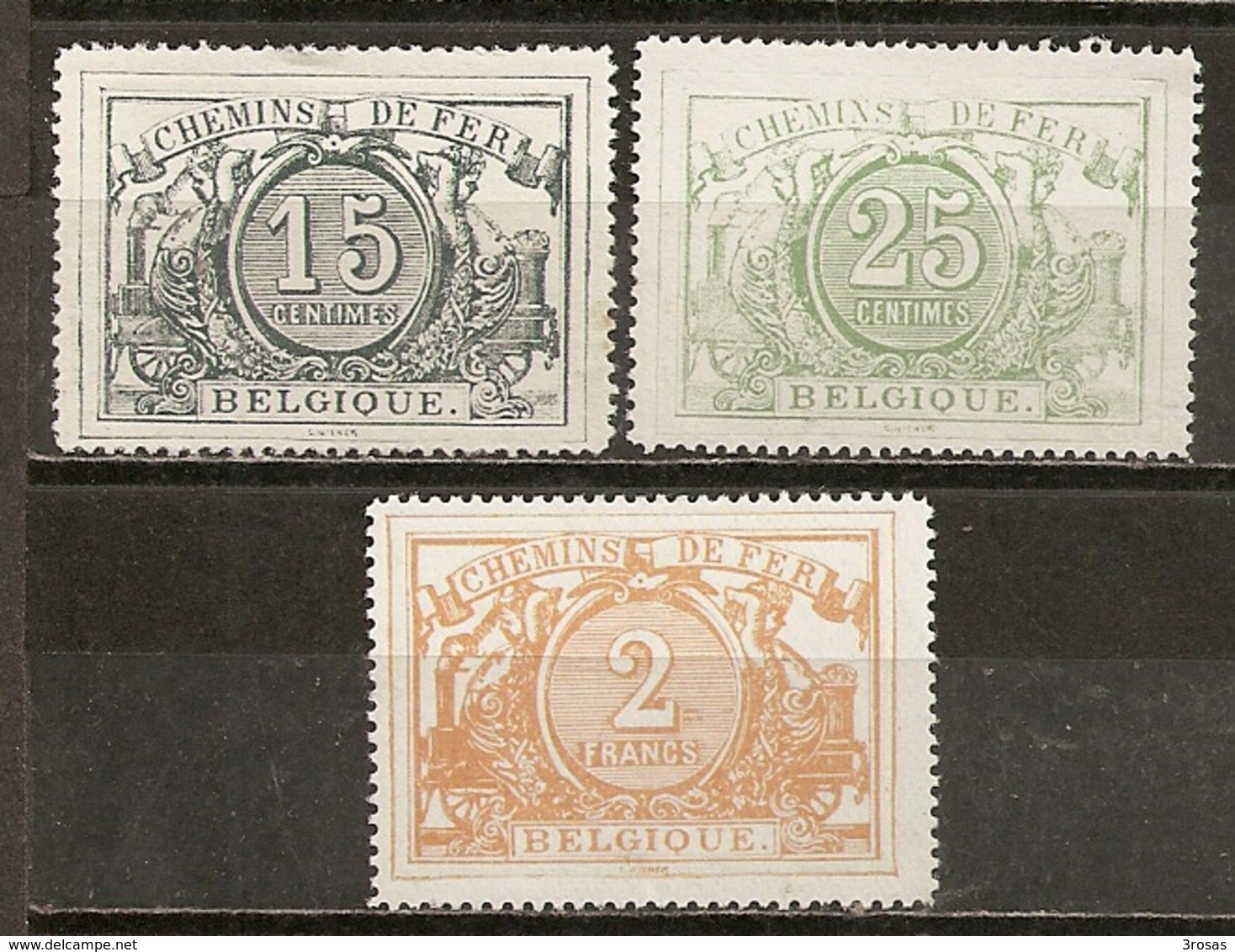Belgique Belgium 1882 Chemins De Fer Railway M * ( Very Light Hinge Marks) - Mint