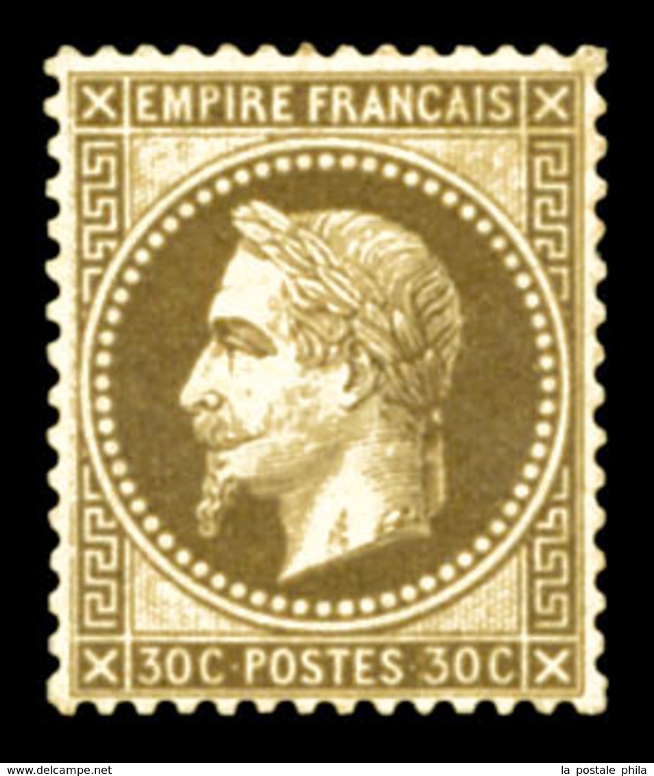 * N°30, 30c Brun. TB (signé Roumet/certificat)  Qualité: *  Cote: 1200 Euros - 1863-1870 Napoleon III With Laurels