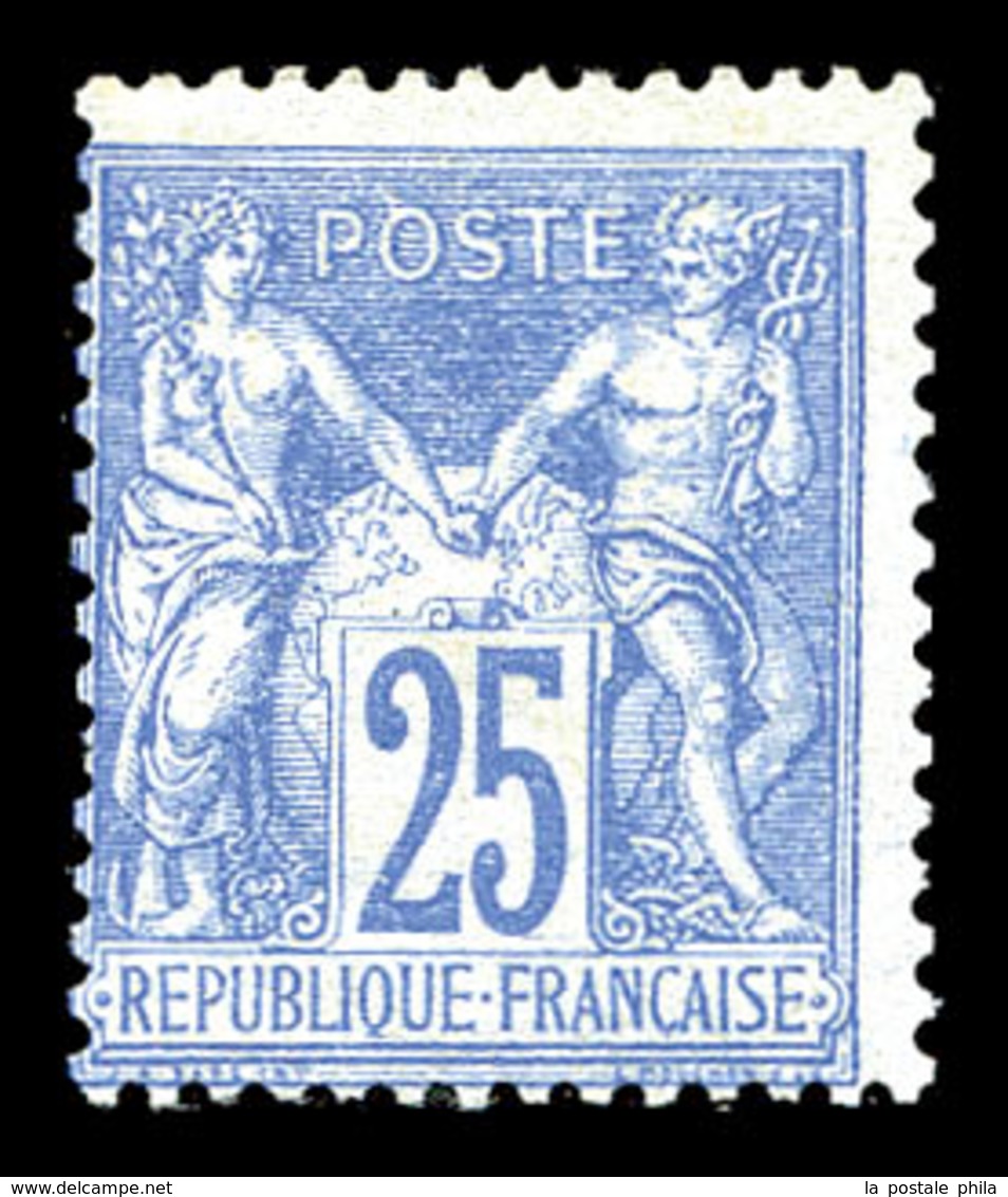 * N°68, 25c Outremer Type I, Grande Fraîcheur. TTB. R.R. (signé Brun/certificat)  Qualité: *  Cote: 11500 Euros - 1876-1878 Sage (Type I)