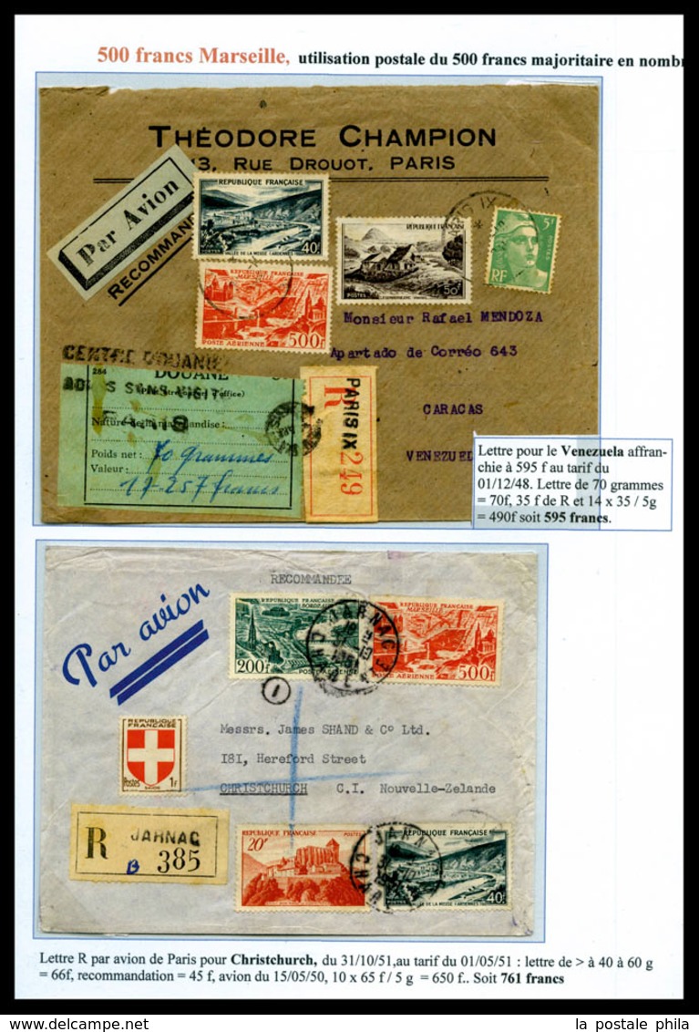 O Série Des Villes De France: Très Jolie Collection De 32 Lettres Presentée Sur Pages D'exposition Dont VD, Nombreuses D - 1927-1959 Mint/hinged