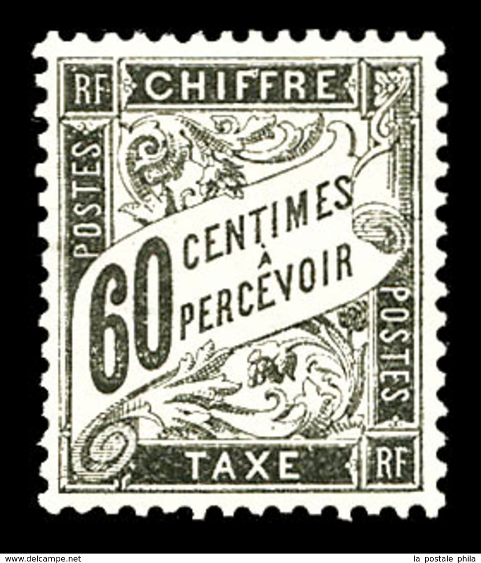 * N°21, 60c Noir, Large Charnière, Très Bon Centrage. TTB (certificat)  Qualité: *  Cote: 1000 Euros - 1859-1959 Used