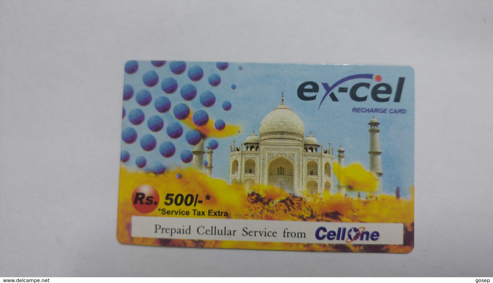 India-ex-cel-recharge Card-(30i)-(rs.500)-(25.7.2006)-(jaipur)-card Used+1 Card Prepiad Free - Inde