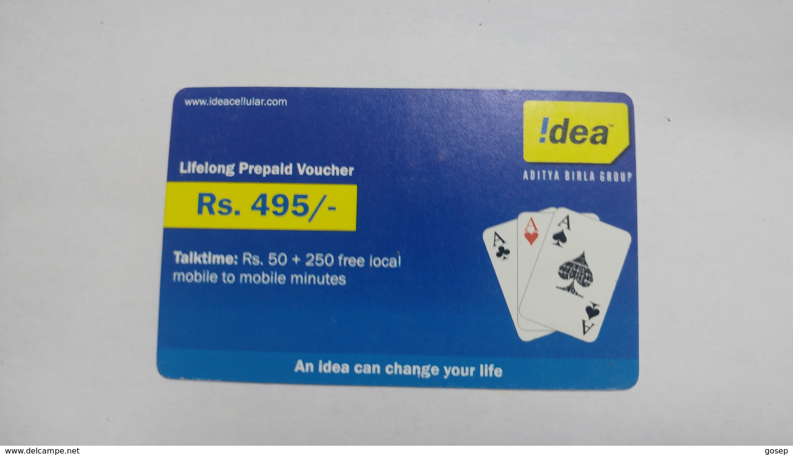 India-idea-sample Card-(36e)-(rs.495)-()-sample Card+1 Card Prepiad Free - India