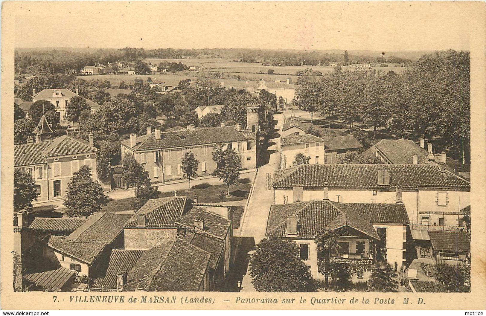 VILLENEUVE DE MARSAN - Panorama Sur Le Quartier De La Poste. - Villeneuve De Marsan