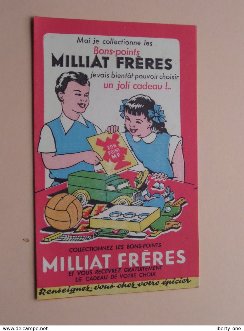 MILLIAT Frères ( +/- 10,5 X 17,5 Cm. ) Buvard ( Voir Photo ) ! - M