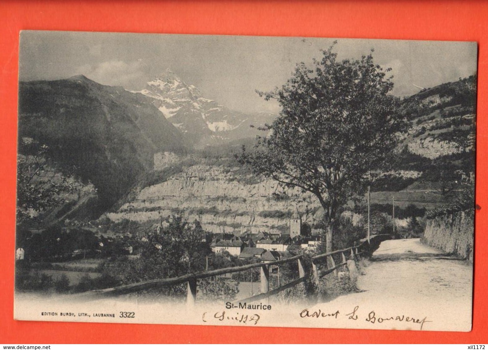 TRG-02 St-Maurice Et Vue Originale Des Dents Du Midi.  Burgy 3322 - Saint-Maurice