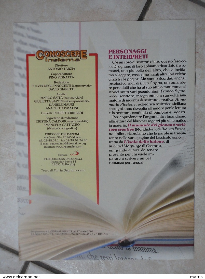 Conoscere Insieme - Opuscolo - Piccolo "manuale" Di Scrittura Creativa - IL GIORNALINO - Sonstige