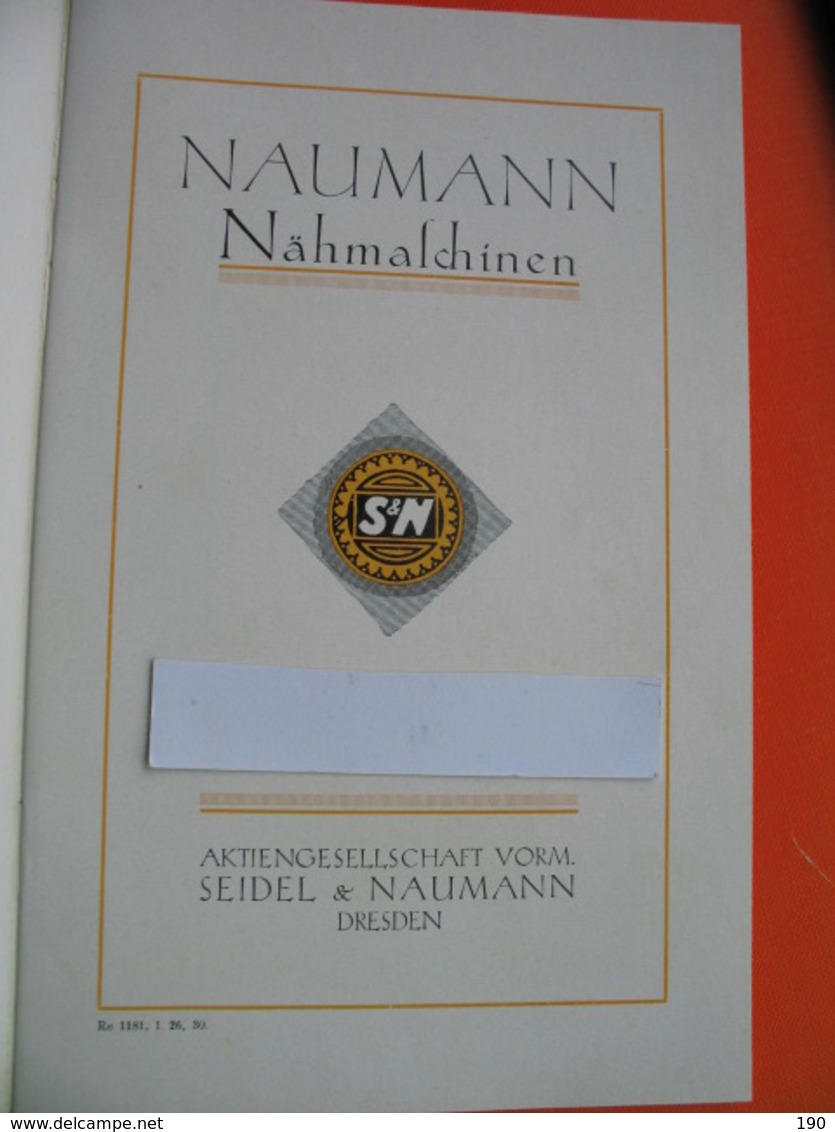 Naumann Nahmaschinen(sewing Machine).SEIDEL&NAUMANN,DRESDEN - Seals Of Generality