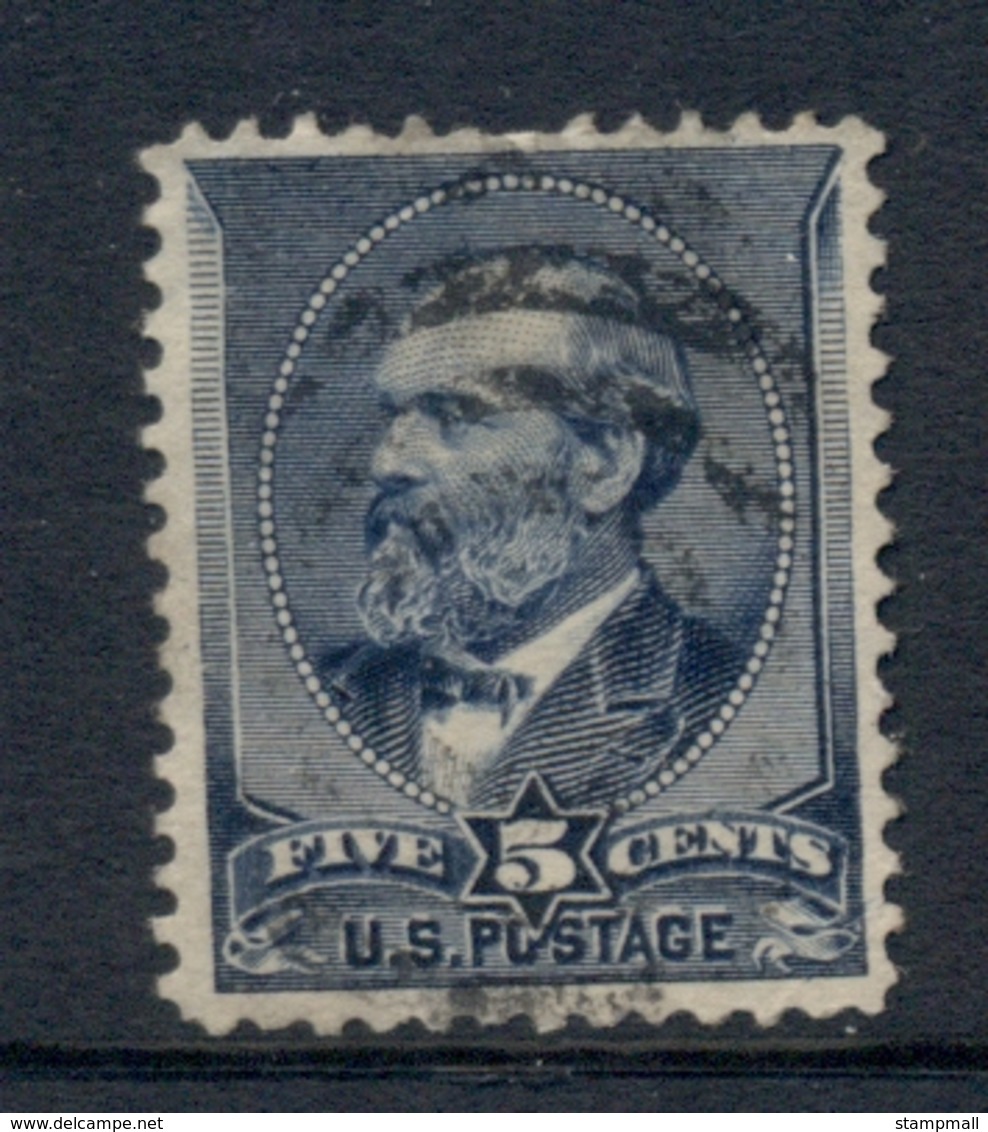 USA 1888 Sc#216 5c Garfield Blue FU - Other & Unclassified