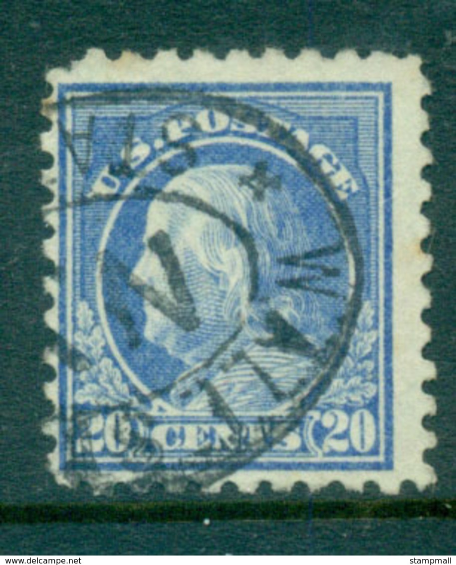 USA 1913-15 Sc#438 20c Ultramarine Franklin Perf 10 Wmk S/L FU Lot69038 - Sonstige & Ohne Zuordnung