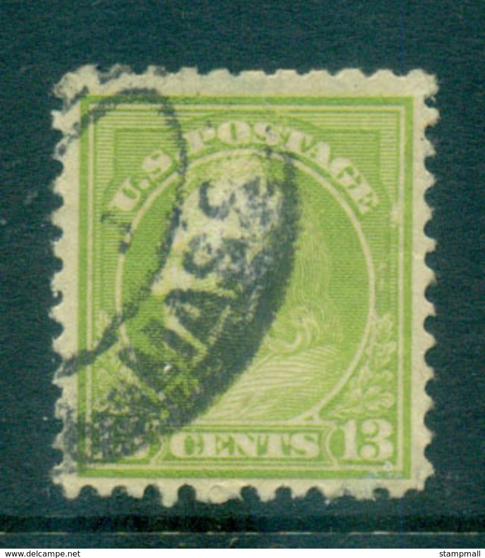 USA 1917-19 Sc#513 13c Apple Green Franklin Perf 11 No Wmk FU Lot69250 - Autres & Non Classés