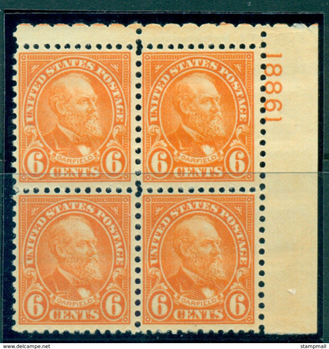 USA 1926-34 Sc#638 6c Garfield P 11x10.5 (Rotary) PB#18861 MUH Lot67961 - Other & Unclassified