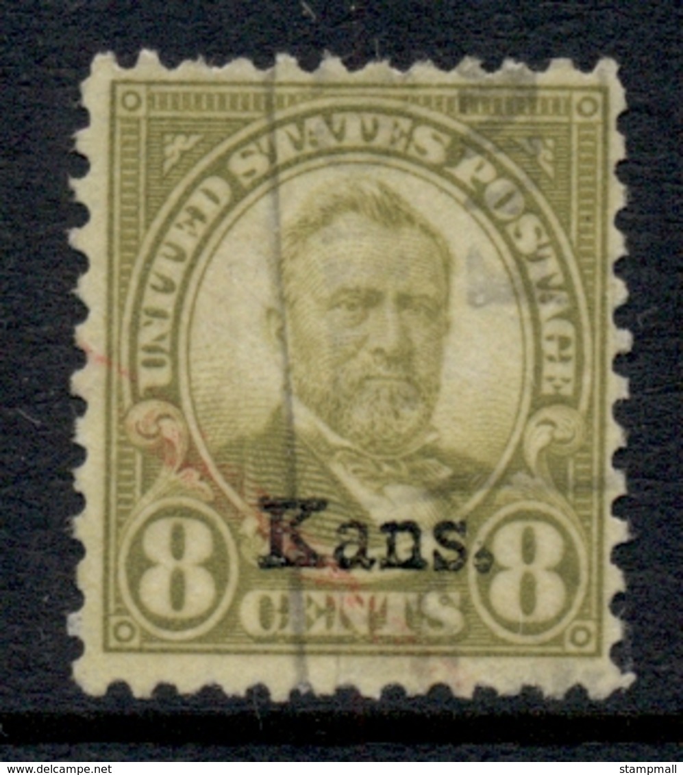 USA 1929 Sc#666 8c Fourth Bureau Opt Kans. FU - Otros & Sin Clasificación