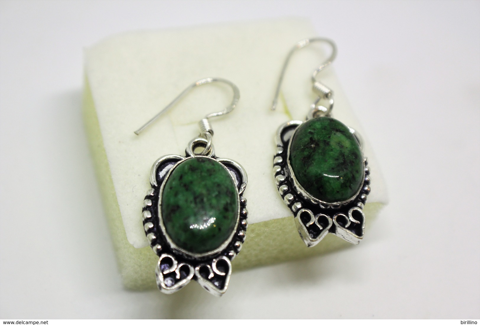 4064 - Orecchini Rubino Zoisite Verde - Earrings