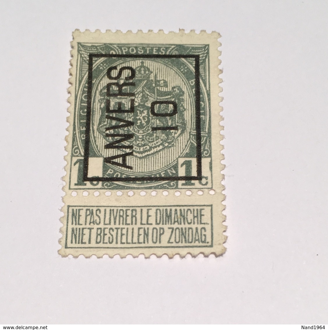 1910 - 1c Anvers - Typos 1906-12 (Armoiries)