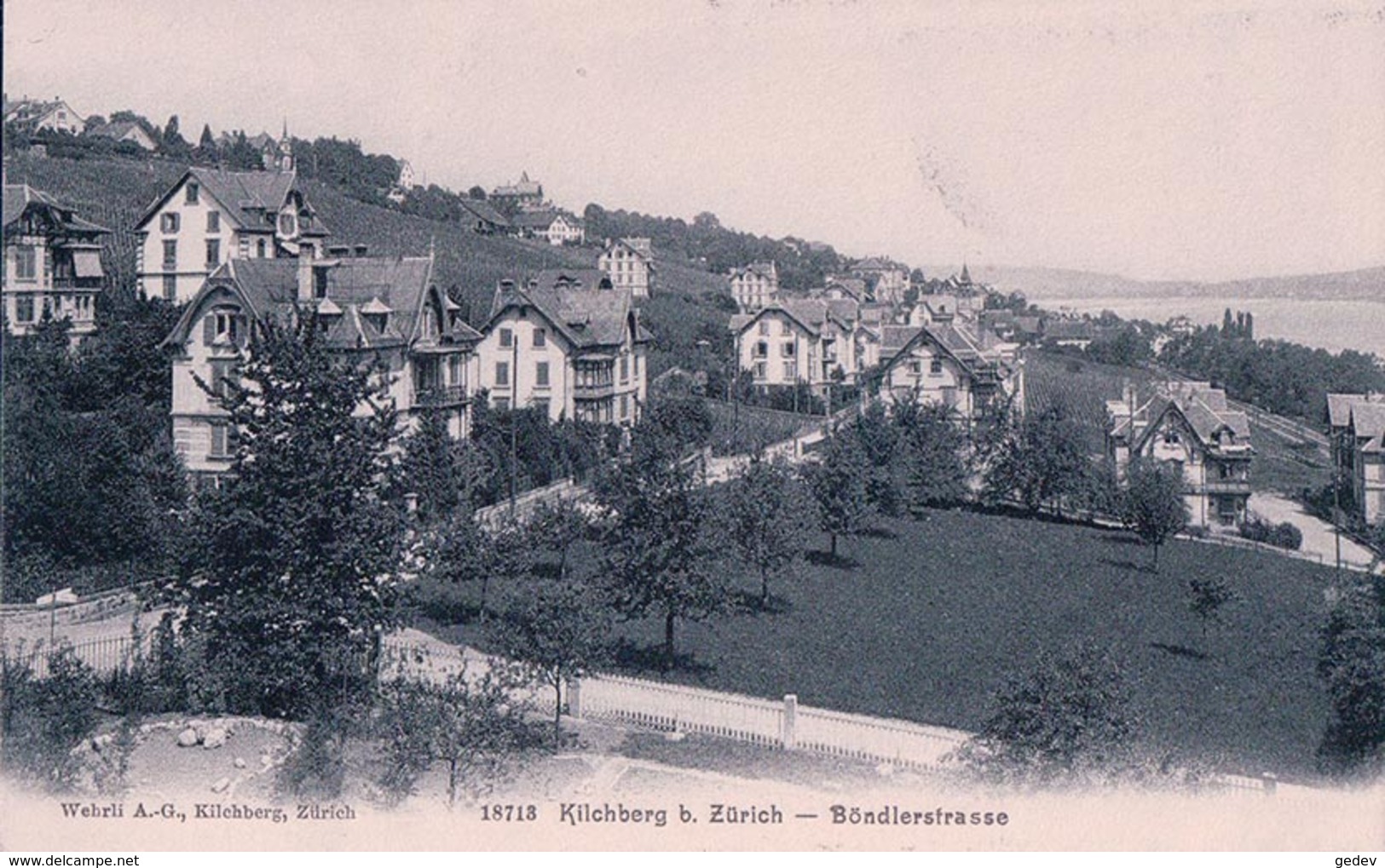 Kilchberg Bei Zürich, Böndlerstrasse + Cachet Linéaire KILCHBERG BEI ZURICH (1.5.1907) - Kilchberg