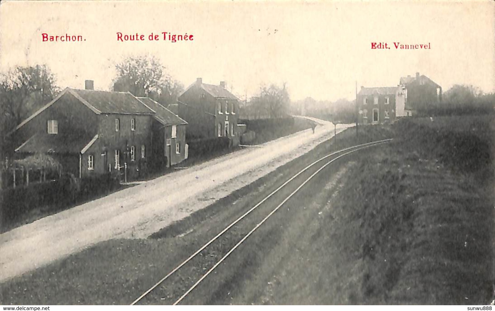 Barchon - Route De Tignée (Edit. Vannevel, Rails, 1911) - Blegny