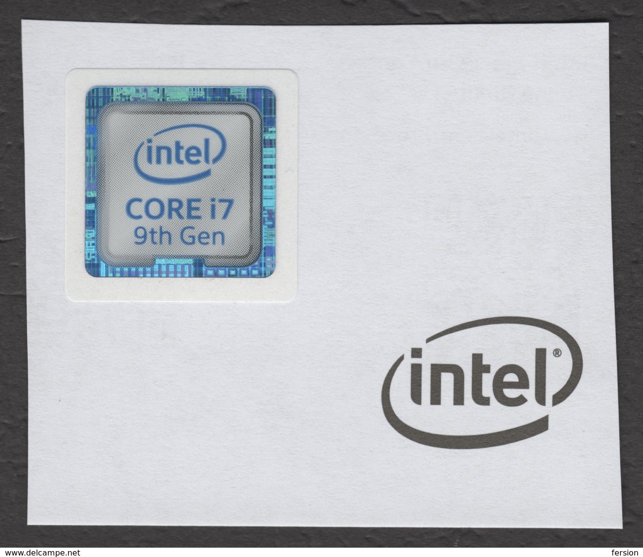 INTEL Computer Processor I7 9th Generation - 9 Gen - Seal Of Original / Self Adhesive Label - 2018 - Hologram Holography - Andere & Zonder Classificatie