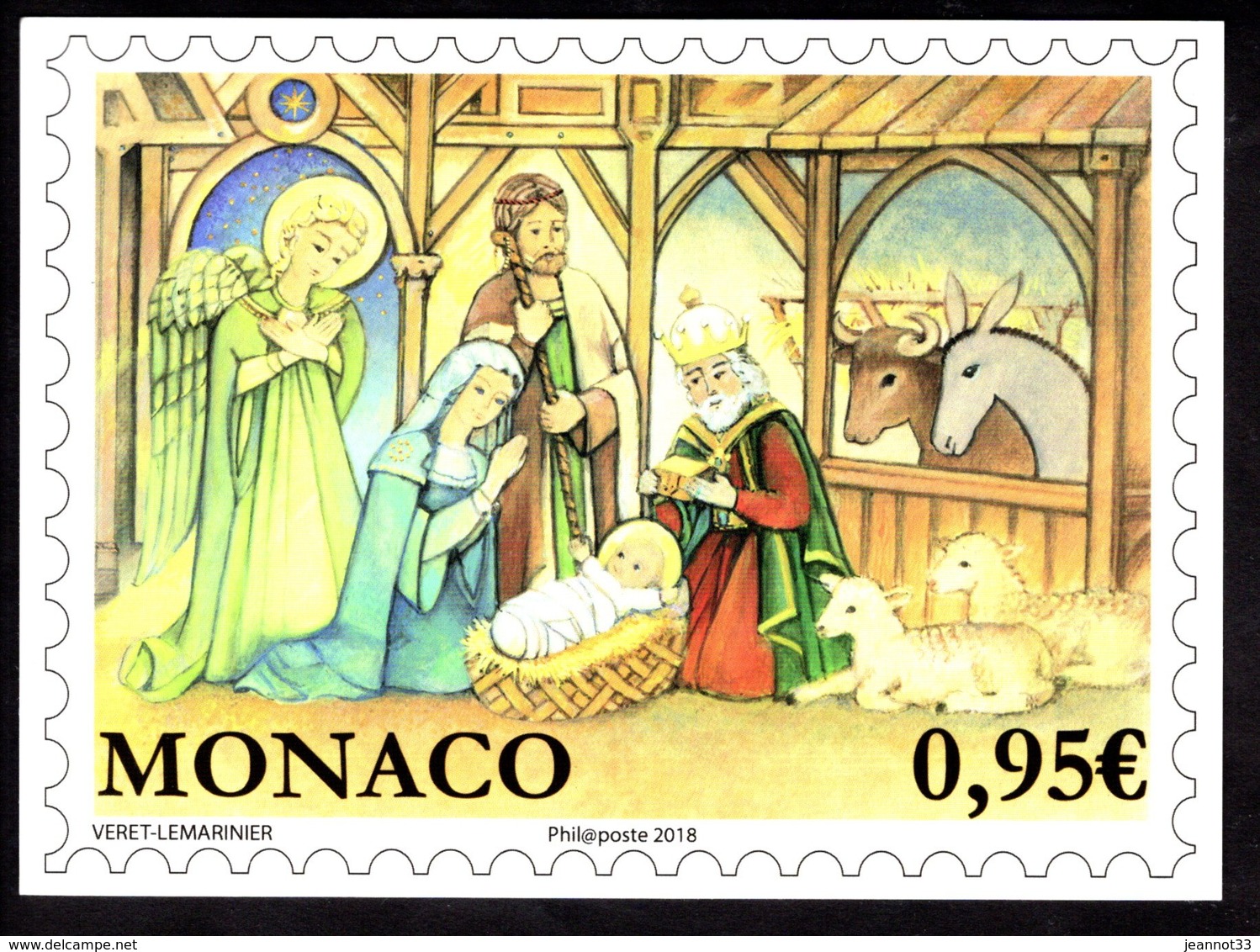 Monaco  - Timbres De NÖEL 2018 Sur Carte Postale - Covers & Documents