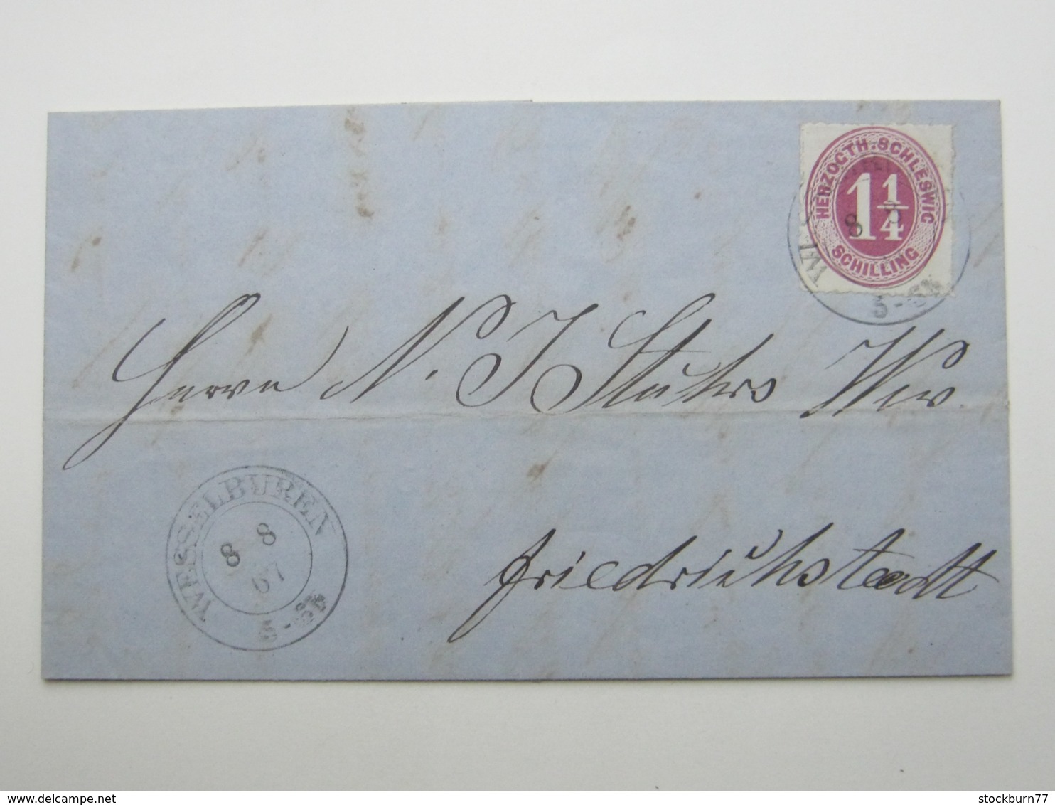 1867 ,WESSELBUREN , Klarer Stempel Auf Brief Mit Inhalt - Schleswig-Holstein