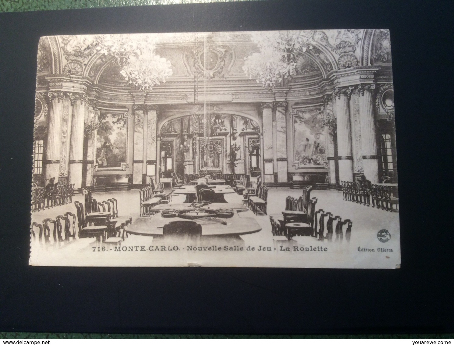 „NICE AUX ARCS 1920“ AMBULANT DE FRANCE RARE SUR MONACO C.p (lettre RPO TPO Railway Cover) - Brieven En Documenten