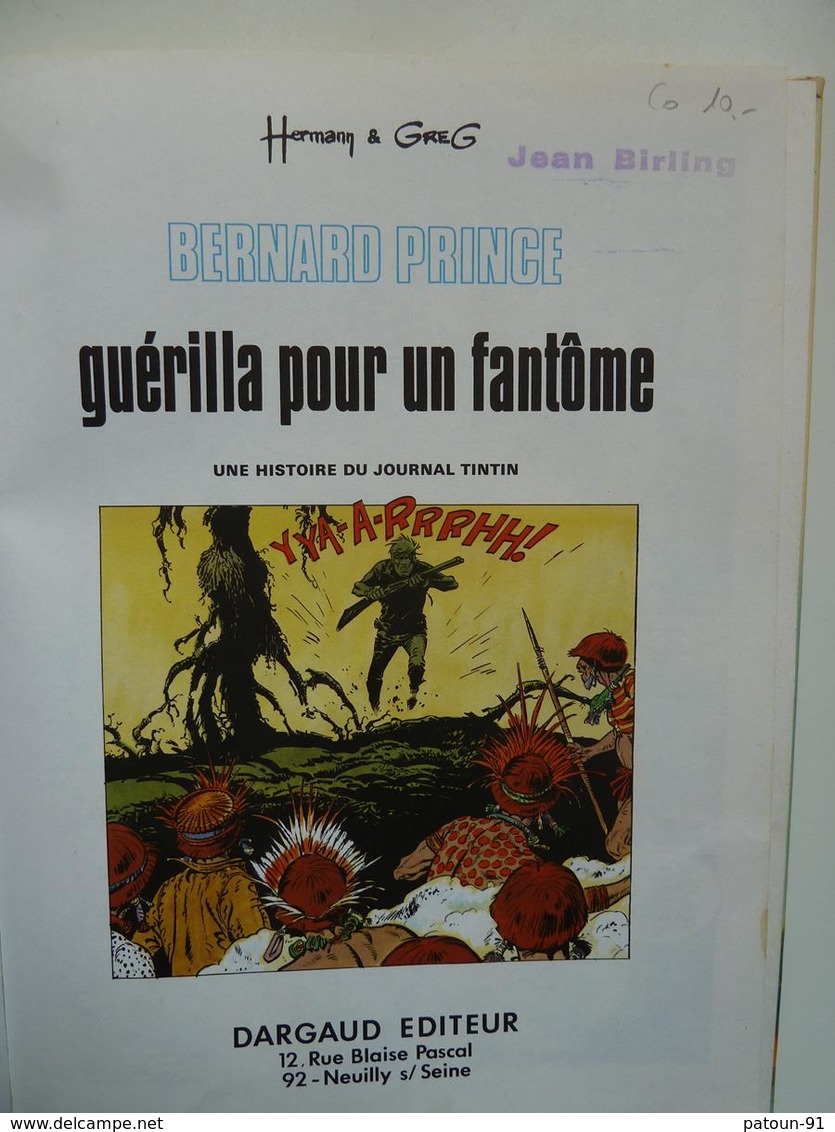 Bernard Prince, Guérilla Pour Un Fantôme, En EO, En TBE++ - Bernard Prince