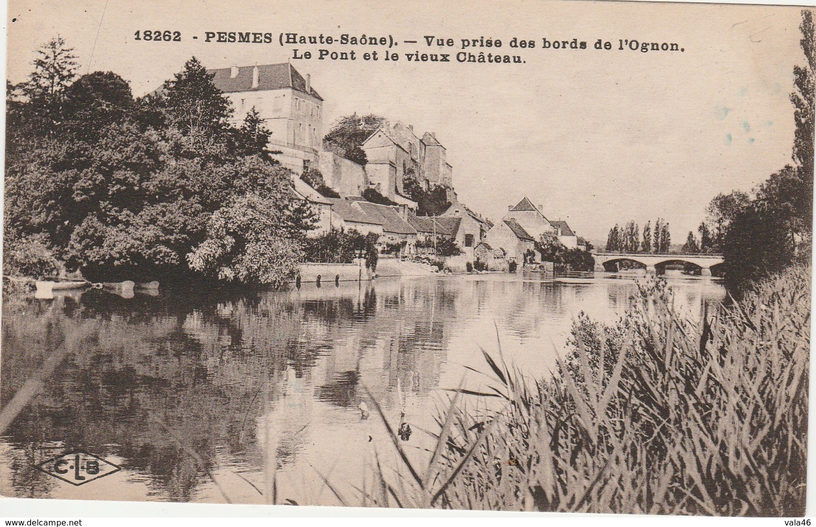 PESMES   70  HAUTE SAONE   CPA     LE PONT ET LE VIEUX  CHATEAU - Pesmes