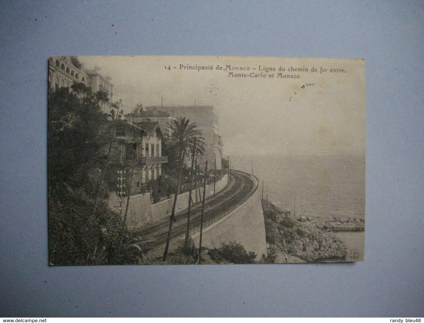 MONACO  -  Ligne Du Chemin De Fer Entre MONTE CARLO Et Monaco -  Principauté De Monaco - Les Terrasses