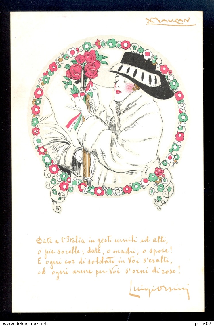 Mauzan - Per La Prpaganda Del Prestito Fra Le Donne Milanesi... / Not Circulated Postcard, 2 Scans - Mauzan, L.A.