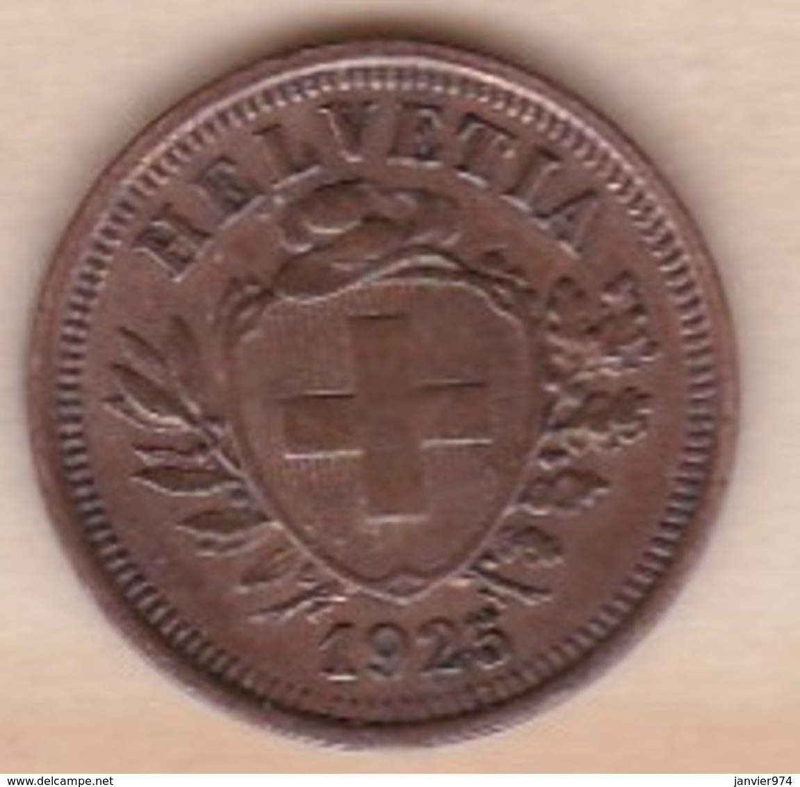 Suisse 1 Rappen 1925 B - 1 Centime / Rappen