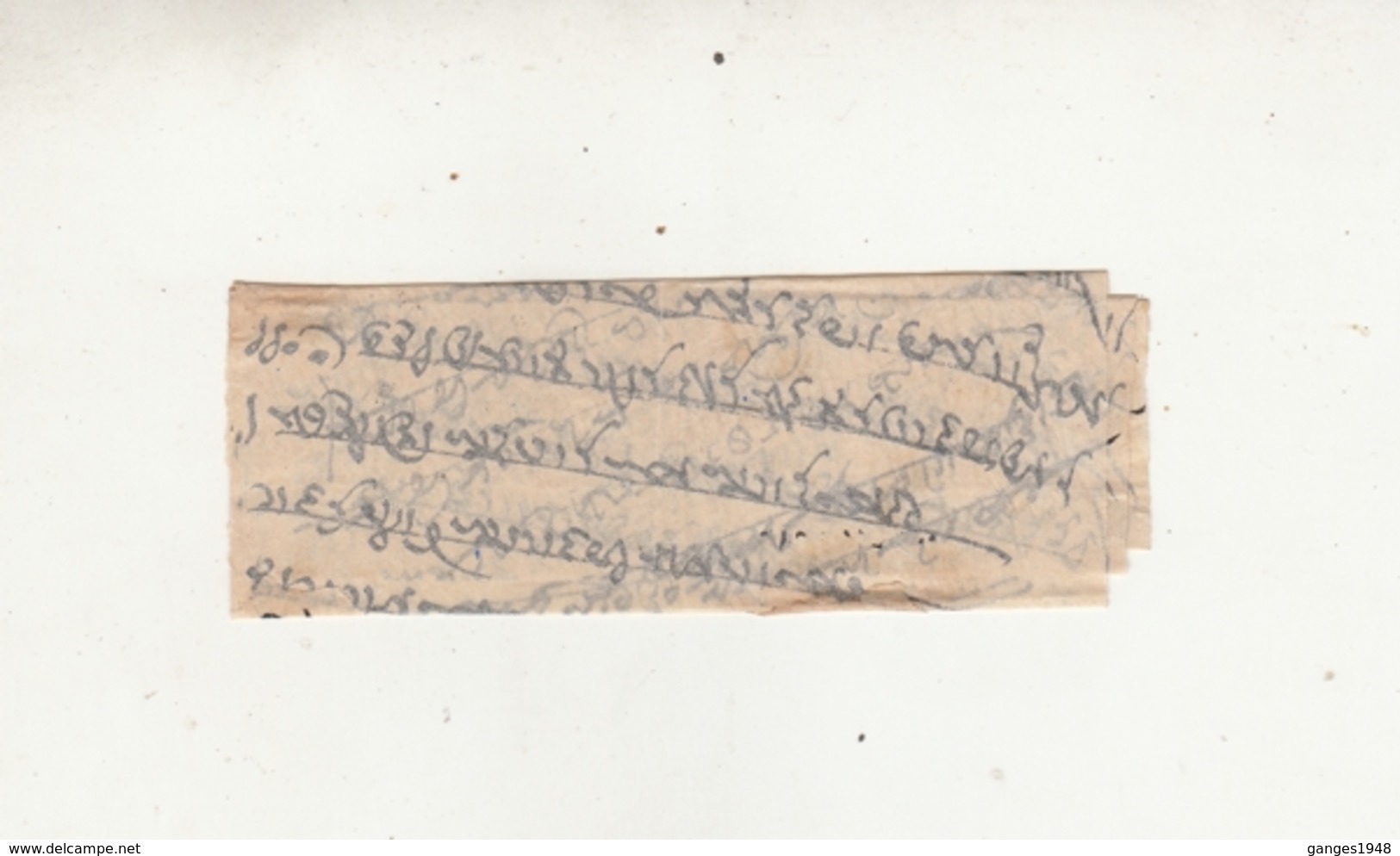 India  1838   Stamp Less  4.5 Anna  Bearing   Folded Letter  From  Rajasthan Area   #  15125  D  Inde Indien - ...-1852 Prephilately