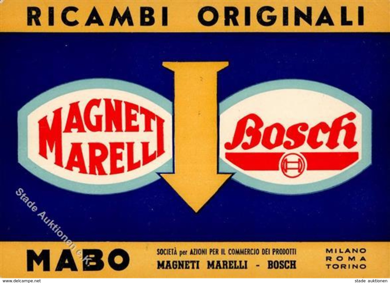 Werbung Auto Italien Bosch Magnei Marelli I-II Publicite - Advertising