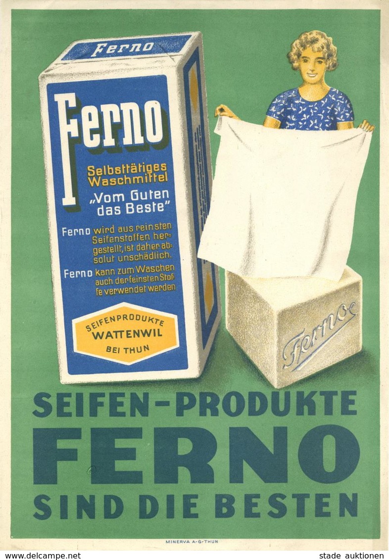 Werbung Ferno Seifen Produkte Plakat 34 X 24 Cm I-II Publicite - Advertising