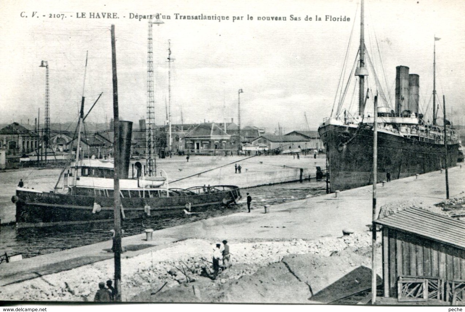 N°68147 -cpa Le Havre -remorqueur Abeille Départ D'un Transatlantique- - Tugboats