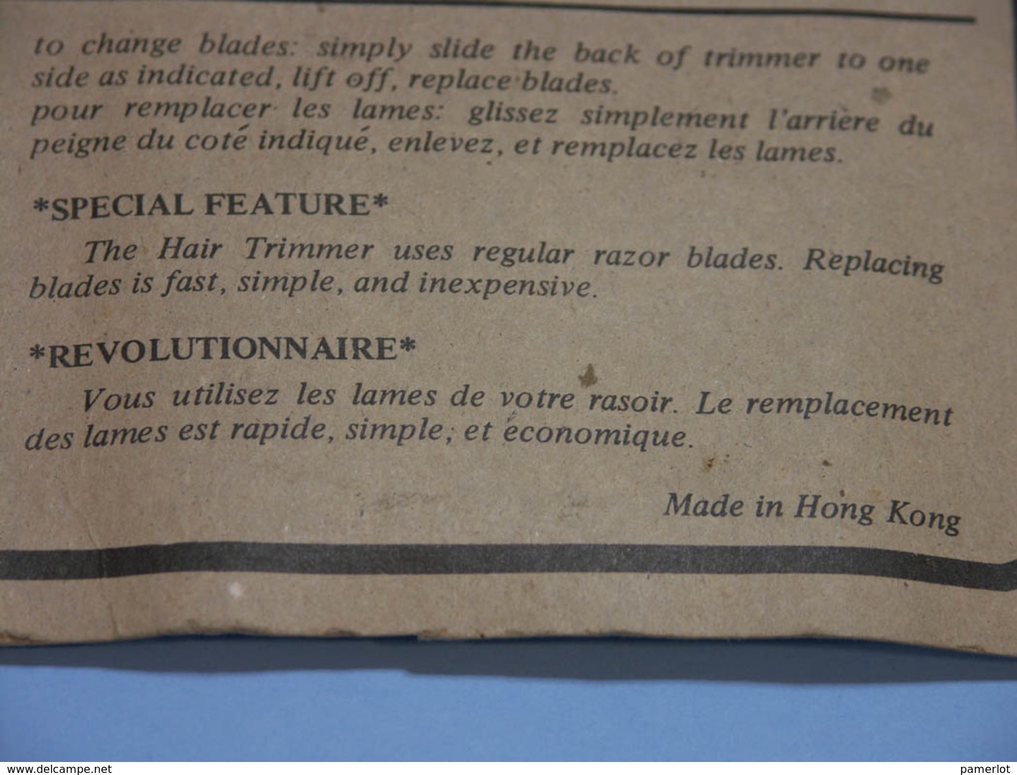 Hair Trimmer Comb -Peigne Pour Couper Les Cheveux, Dans Son Emballage Original, Made In Hong Kong - Toebehoren