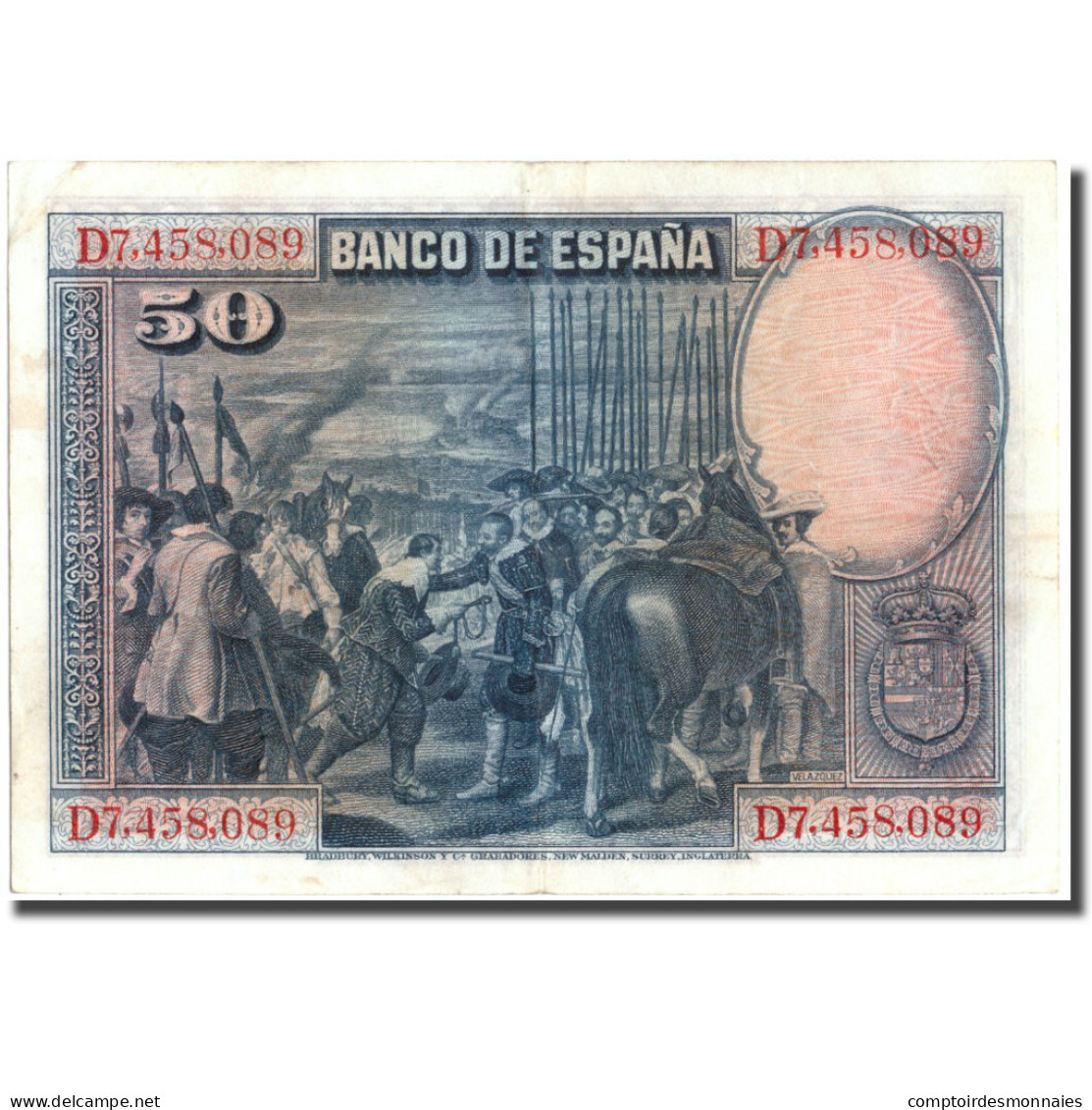 Billet, Espagne, 50 Pesetas, 1928, 1928, KM:75b, TTB+ - 50 Peseten