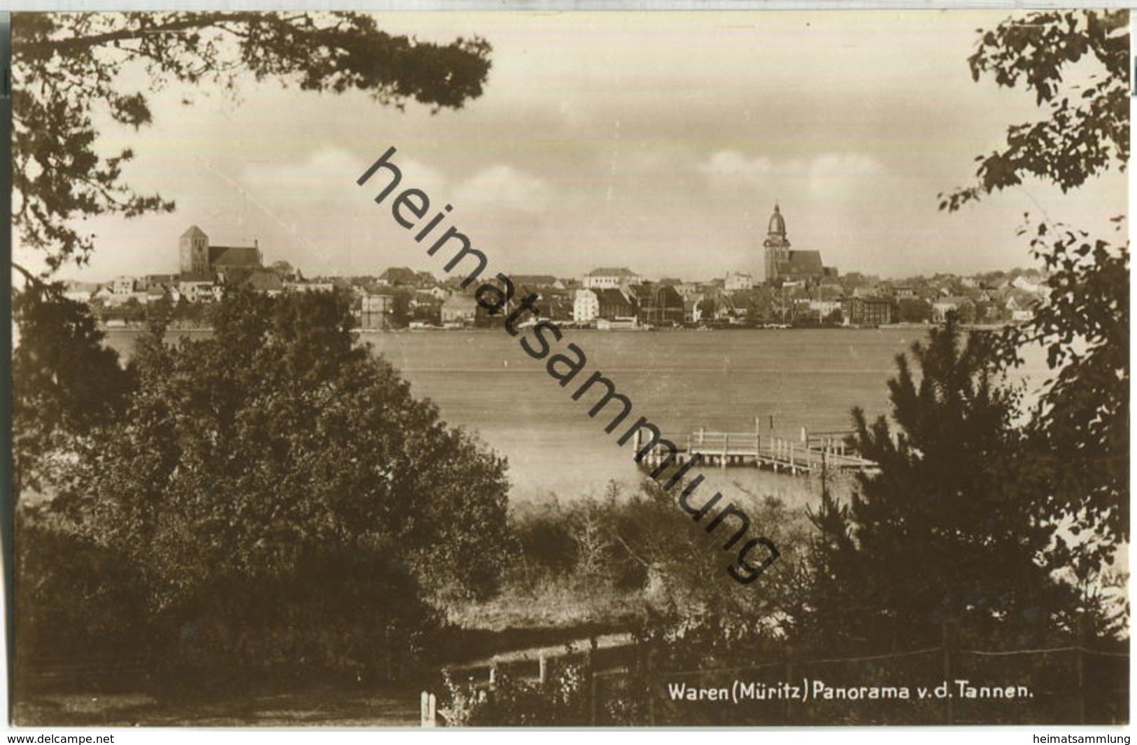 Waren - Panorama Von Den Tannen - Foto-Ansichtskarte 20er Jahre - Verlag Julius Goldiner Berlin - Waren (Mueritz)