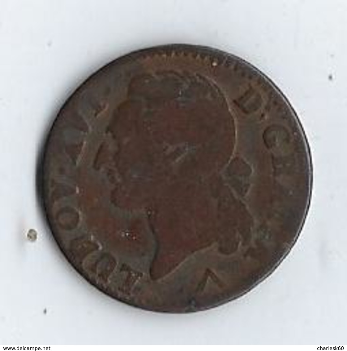 Monnaie, France, Louis XVI, 1/2 Sol à L\'Ecu 1778 Lille - 1774-1791 Louis XVI